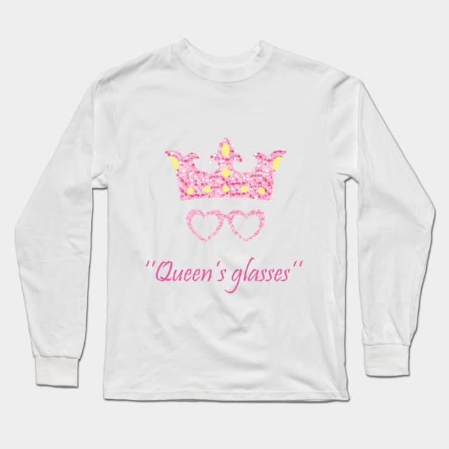 Queen's Glasses Long Sleeve T-Shirt by Gaming girly arts